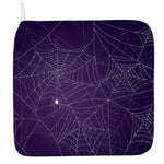 Purple Spider Web Pattern Print Hand Towel