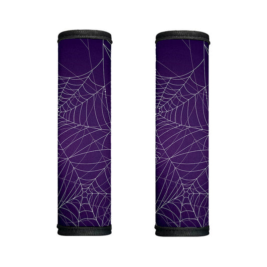 Purple Spider Web Pattern Print Handle Covers