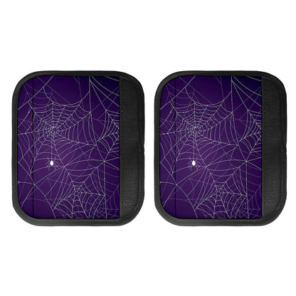 Purple Spider Web Pattern Print Handle Covers