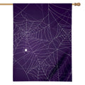 Purple Spider Web Pattern Print House Flag