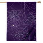 Purple Spider Web Pattern Print House Flag