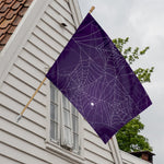 Purple Spider Web Pattern Print House Flag