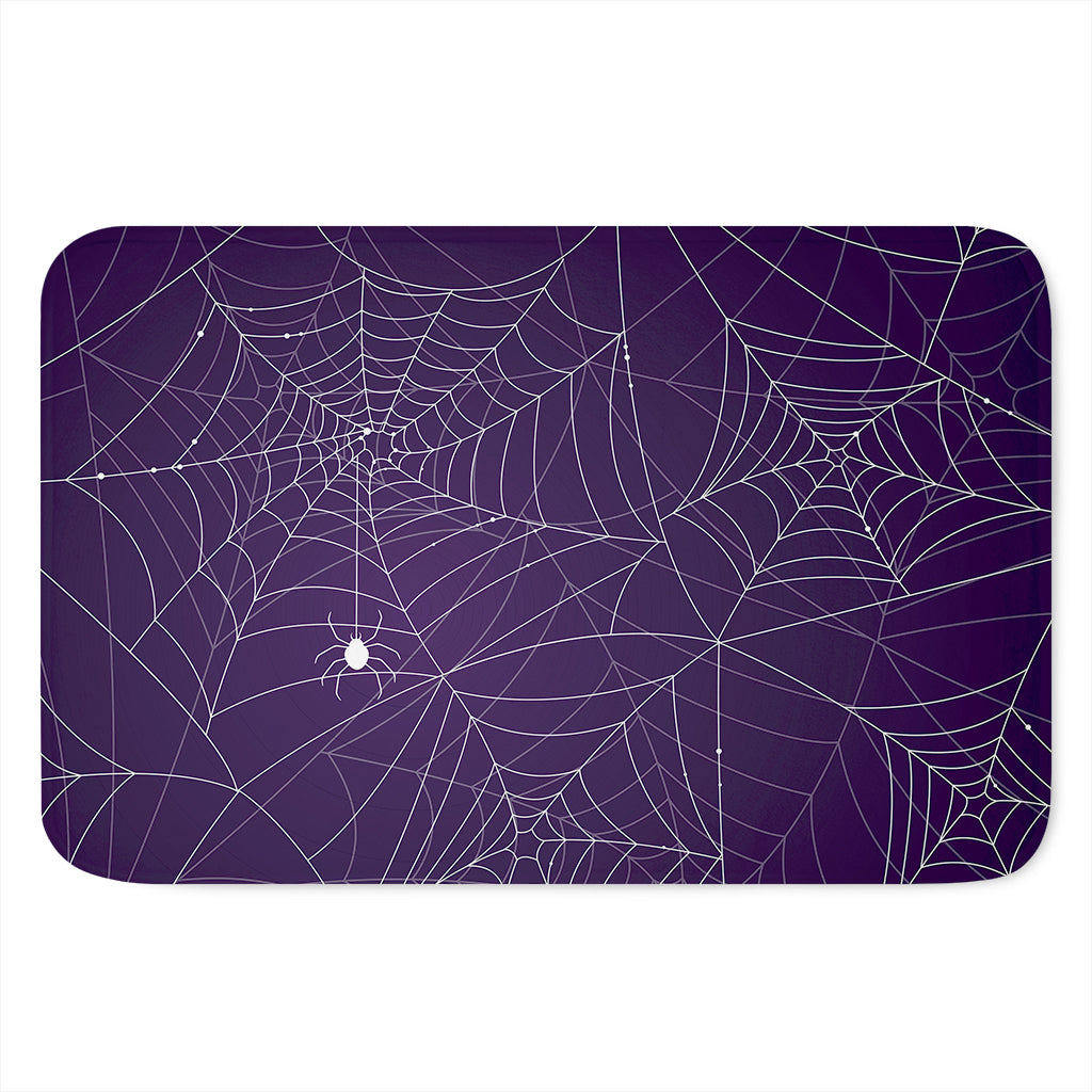 Purple Spider Web Pattern Print Indoor Door Mat