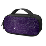 Purple Spider Web Pattern Print Insulin Cooler Travel Case