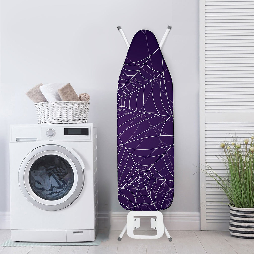Purple Spider Web Pattern Print Ironing Board Cover