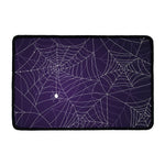Purple Spider Web Pattern Print Kitchen Mat