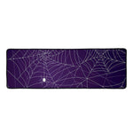 Purple Spider Web Pattern Print Long Kitchen Mat