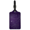 Purple Spider Web Pattern Print Luggage Tag