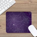 Purple Spider Web Pattern Print Mouse Pad