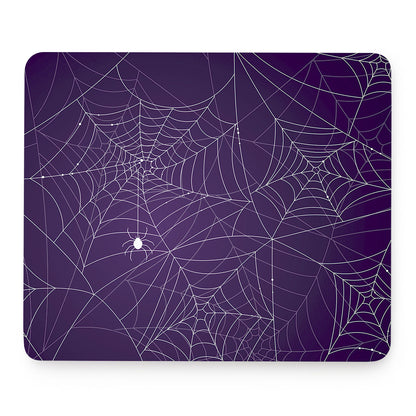 Purple Spider Web Pattern Print Mouse Pad