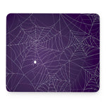 Purple Spider Web Pattern Print Mouse Pad