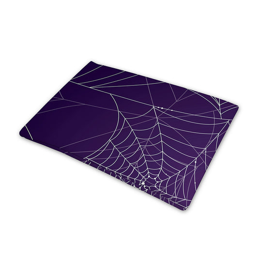 Purple Spider Web Pattern Print Pet Cooling Mat Cover