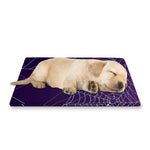 Purple Spider Web Pattern Print Pet Cooling Mat Cover