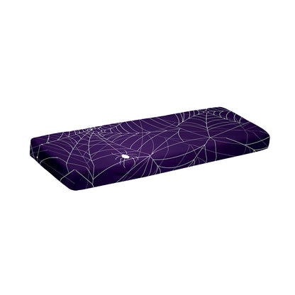 Purple Spider Web Pattern Print Piano Keyboard Cover