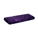 Purple Spider Web Pattern Print Piano Keyboard Cover