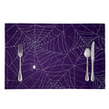 Purple Spider Web Pattern Print Placemat