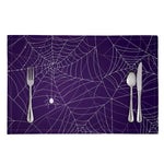 Purple Spider Web Pattern Print Placemat