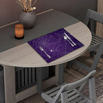 Purple Spider Web Pattern Print Placemat