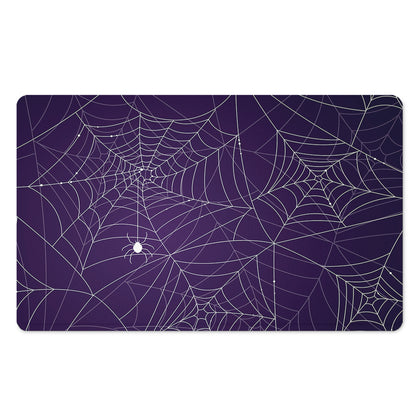 Purple Spider Web Pattern Print Polyester Doormat