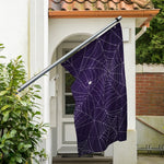 Purple Spider Web Pattern Print Polyester Flag