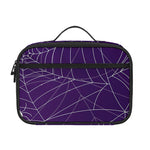 Purple Spider Web Pattern Print Portable Lunch Bag