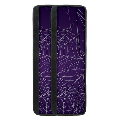 Purple Spider Web Pattern Print Refrigerator Handle Covers