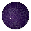 Purple Spider Web Pattern Print Round Floor Mat