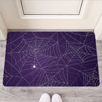 Purple Spider Web Pattern Print Rubber Doormat