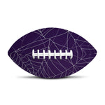 Purple Spider Web Pattern Print Rugby Ball