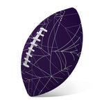 Purple Spider Web Pattern Print Rugby Ball