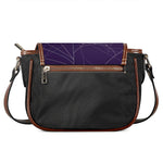 Purple Spider Web Pattern Print Saddle Bag