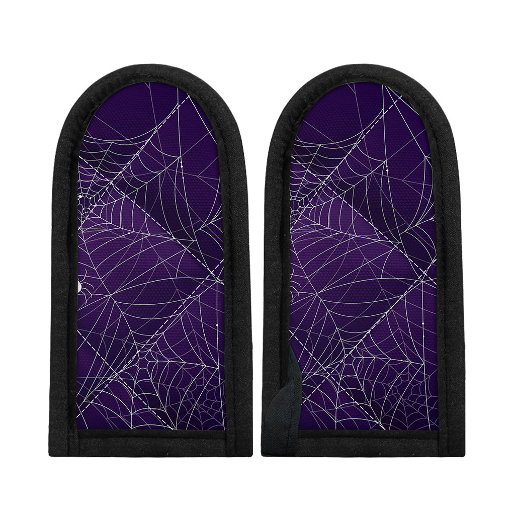 Purple Spider Web Pattern Print Skillet Handle Cover