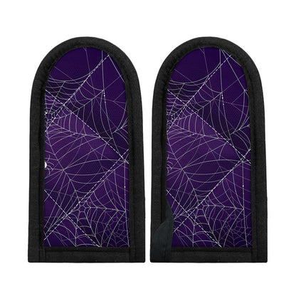 Purple Spider Web Pattern Print Skillet Handle Cover