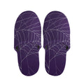Purple Spider Web Pattern Print Slippers