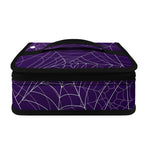 Purple Spider Web Pattern Print Small Lunch Bag