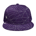 Purple Spider Web Pattern Print Snapback Cap