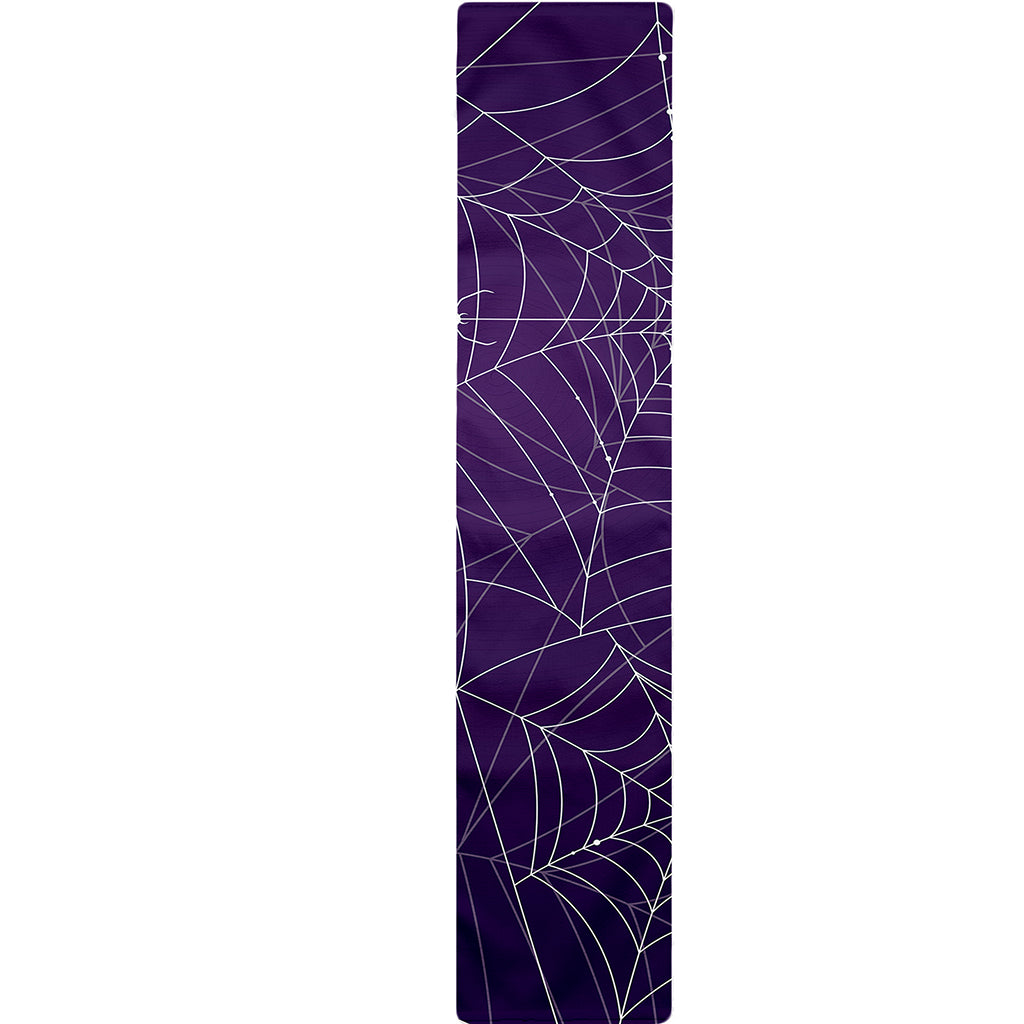Purple Spider Web Pattern Print Table Runner