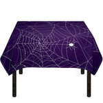 Purple Spider Web Pattern Print Tablecloth
