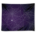 Purple Spider Web Pattern Print Tapestry