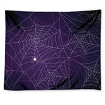 Purple Spider Web Pattern Print Tapestry