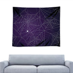 Purple Spider Web Pattern Print Tapestry
