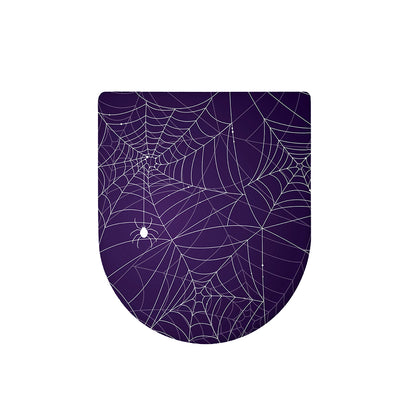 Purple Spider Web Pattern Print Toilet Lid Cover