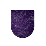 Purple Spider Web Pattern Print Toilet Lid Cover