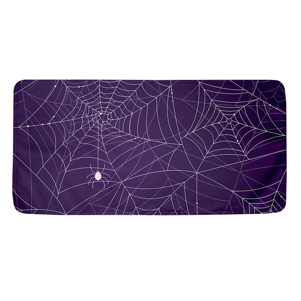 Purple Spider Web Pattern Print Towel