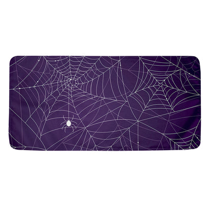 Purple Spider Web Pattern Print Towel