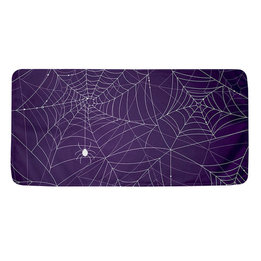 Purple Spider Web Pattern Print Towel