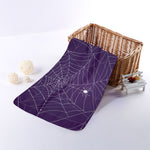 Purple Spider Web Pattern Print Towel