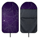 Purple Spider Web Pattern Print Waterproof Car Seat Cover