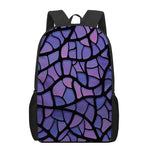 Purple Stained Glass Mosaic Print 17 Inch Backpack