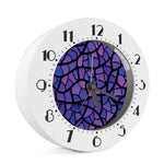 Purple Stained Glass Mosaic Print Alarm Clock